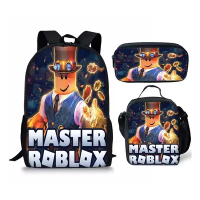 Roblox backpack three piece printed schoolbag Style C19