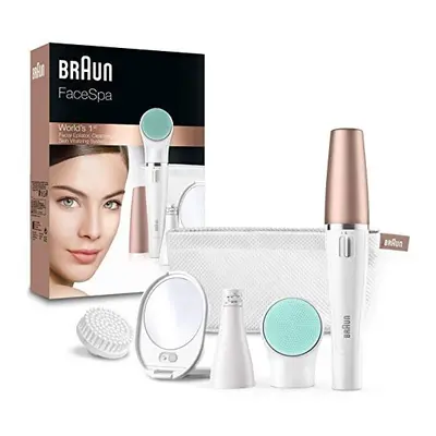 Braun FaceSpa 851V 3-in-1 Face Epilator/Epilation for Face Hair Removal and Cleansing Brush Syst