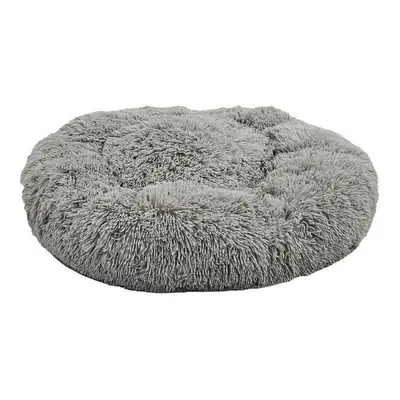 (Large - 90cm, Grey) HugglePets Anti-Anxiety Donut Dog Bed