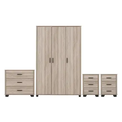 Oliver Door Wardrobe Bedroom Set Light Oak Effect Items