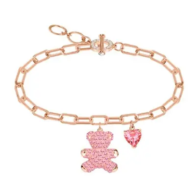 Swarovski pink heart bear bracelet