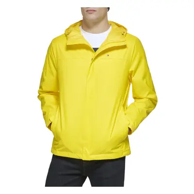 Tommy Hilfiger Mens Lightweight Breathable Waterproof Hooded Jacket Cyber Yellow Large