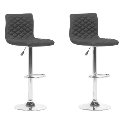 Set of Bar Chairs ORLANDO Swivel Black