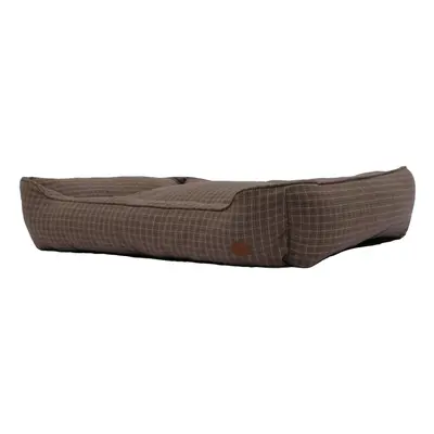 Ancol Brown Check Dog Bed Soft Machine Washable Non Slip Base Pet Puppy Cushion 84x105cm