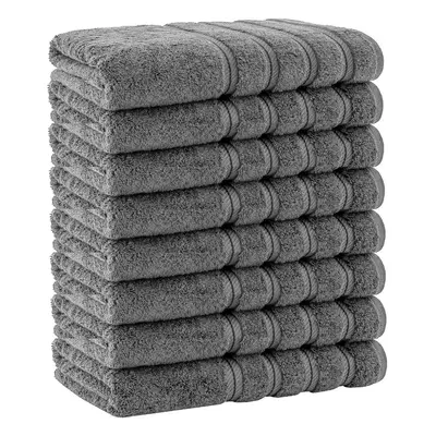 (Charcoal Grey) 8x Large Bath Sheets 100% Egyptian Cotton Soft Big Size Jumbo Bath Towels 500GSM