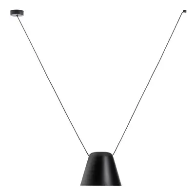 Leds-C4 Attic - Decorative Hanging Ceiling Pendant Matt Black 1x E27 / 75cm x 100cm