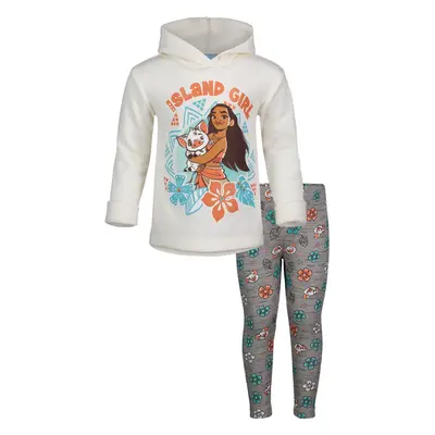 Disney Moana Toddler Girls Pullover Hoodie and Leggings Outfit Set Whi