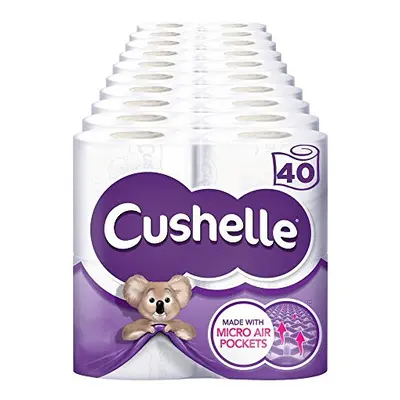 Cushelle Toilet Tissue White Rolls (Pack of 10, Total Rolls)