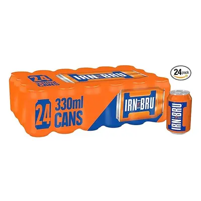 IRN-BRU Regular Pack Iconic Flavoured Fizzy Drinks Multipack Cans x 330ml Cans