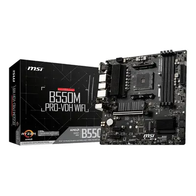 MSI B550M PRO-VDH WIFI motherboard Socket AM4 Micro ATX AMD B550