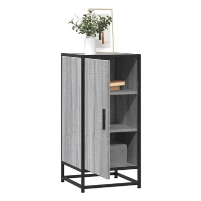 vidaXL Sideboard Grey Sonoma 35.5x35x76 cm Engineered Wood and Metal