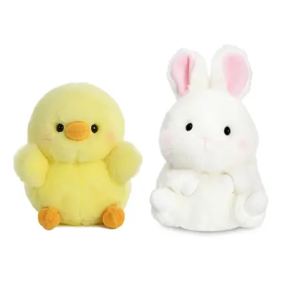 Aurora Bundle of 5" Beanbag Stuffed Animals: Chickadee Chick and Bunbun Bunny