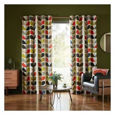 Orla Kiely - Multi Stem - Multi - Eyelet Curtains - 90x72"/229x183cm