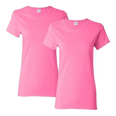 Gildan Women's Heavy Cotton Adult T-Shirt 2-Pack Azalea Large