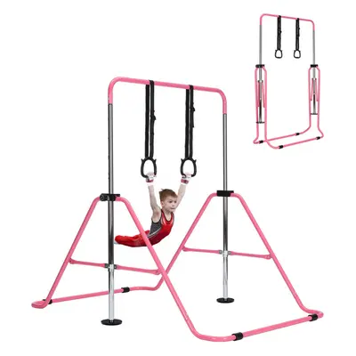 (1?Pink) Adjustable Kid Gymnastics Bar Training Bar