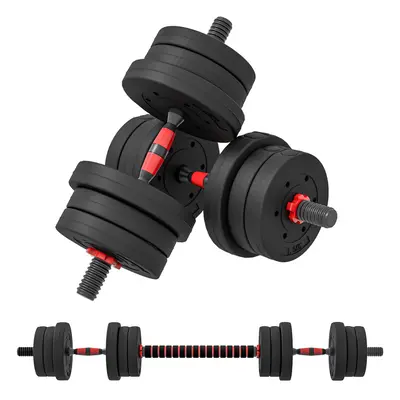 HOMCOM 20kg Adjustable IN Barbell Dumbbells Weight Set for Body Fitness