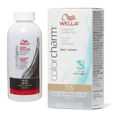 (T15+Developer (vol.20)) Wella Colour Charm Liquid Colour Toner 42ml