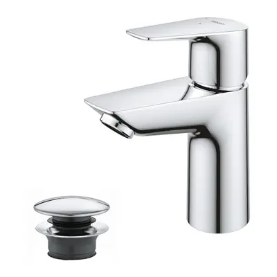 QUICKFIX Start Edge â Bathroom Basin Mixer Tap with Push Open Pop-Up Waste Set (Metal Lever, m