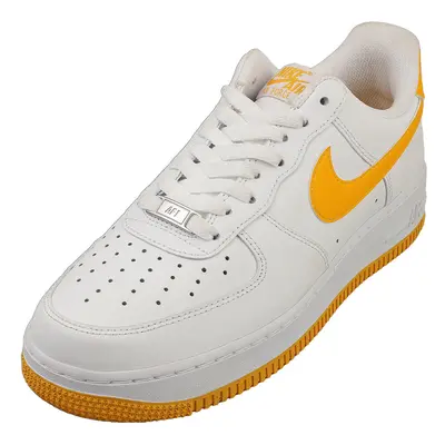 (10.5) Nike Air Force 07 Mens Fashion Trainers in White Yellow