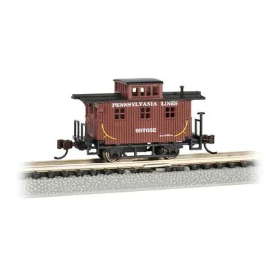 Bachmann Old-Time Caboose - Pennsylvania LINES - N Scale Prototypical Brown