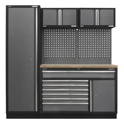 Sealey Superline PRO® Storage System with Pressed Wood Worktop 1.96m APMSSTACK10W