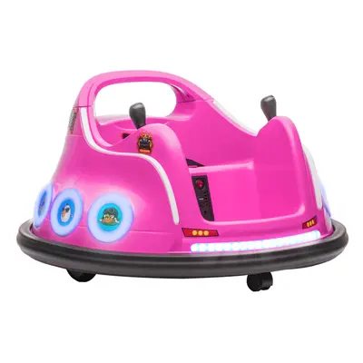 AIYAPLAY Angry Bird Licensed Bumper Car for Kids w/ Joysticks - Pink