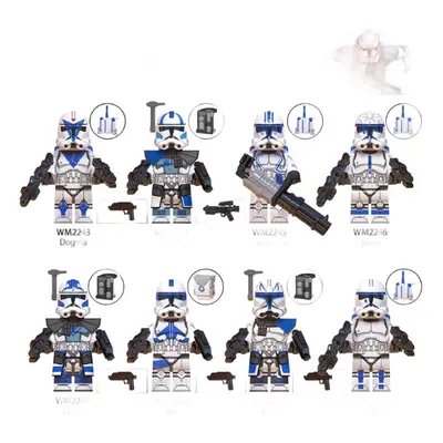 8Pcs Star Wars Rex Dogma Echo Jesse Tup Minifigure Assembled Mini Building Block Action Figures 