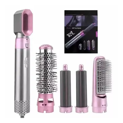 (Pink) in Electric Hair Dryer Blow Hair Curler Set Detachable Styler Hot Air Brush