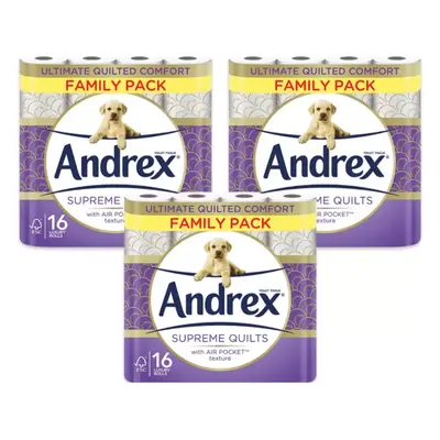 Andrex Supreme Quilted Toilet Rolls (Pack of 3)