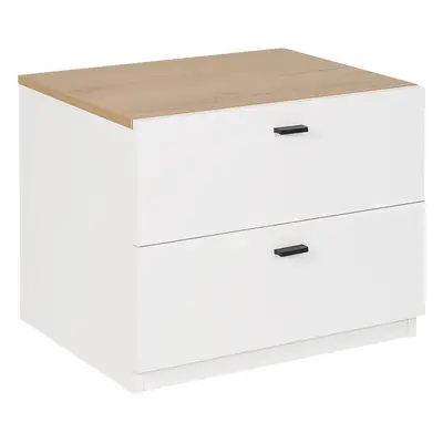 2 Drawer Bedside Table EDISON White