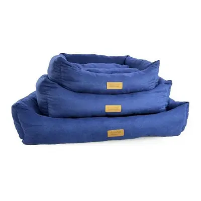 (Small - x 50cm) HugglePets Luxury Dog Lounger - Navy