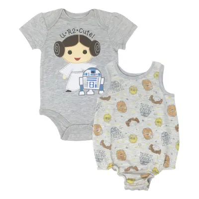 STAR WARS C-3PO Princess Leia Chewbacca R2 D2 Newborn Baby Girls Bodys