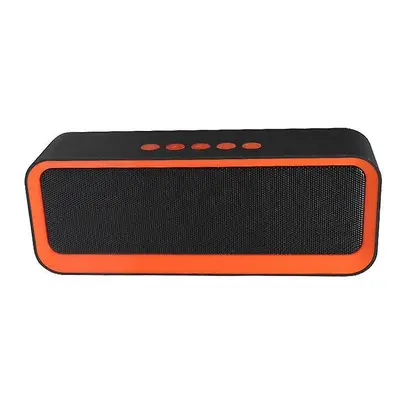 (Orange) Wireless Bluetooth Speaker Portable Outdoor Stereo Surround Speaker Subwoofer