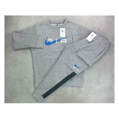 (Small) Nike Sportswear Crew Neck Grey Tracksuit