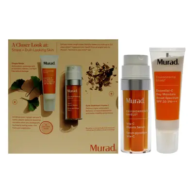 Under The Microscope The Power Brighteners Kit by Murad for Women - Pc 1oz Vitamin C Glycolic Se