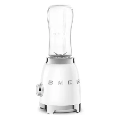 Smeg PBF01WHUK Retro 50s Style Personal Blender Speed Settings, 600ml, 300W, White