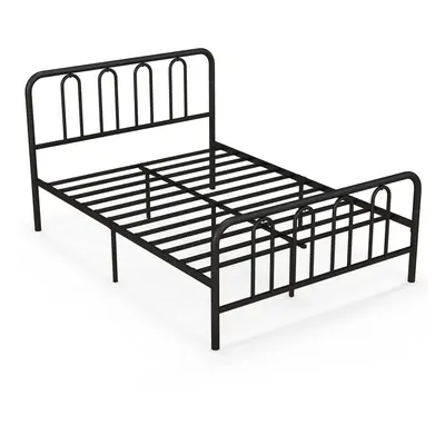 Double Size Metal Bed Frame Platform Bed with Headboard