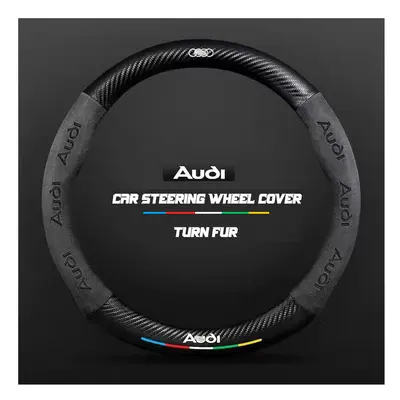 Car Steering Wheel Cover Turn Fur For Audi A4 B6 B7 B8 A6 C6 A5 Q7 Q5