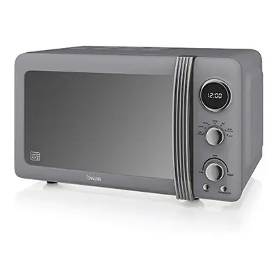 Swan Products SM22030GRN Retro Digital Microwave, Litre, W, Grey by Swan Products