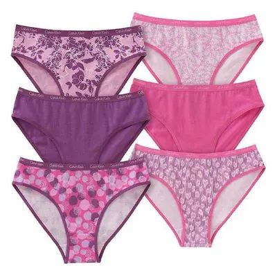 Calvin Klein Graphic Bikini Panty Bottom for Girls Pack Small Solid PinkPurple