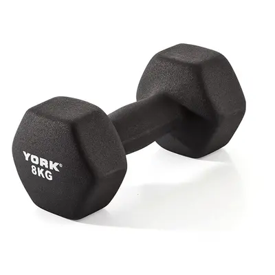 York Fitness Barbell Neo Hex Single Free Weight Dumbbell Exercise Equipment, 8Kg