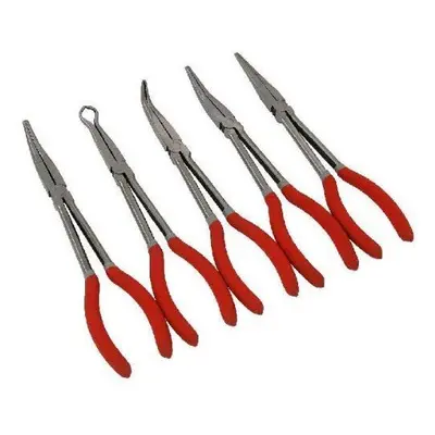 Neilsen CT3007 5 Piece 11" Long Reach Pliers Set Red