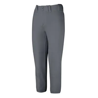 Mizuno Girls Youth Belted Low Rise Fastpitch Softball Pant Dark Charc