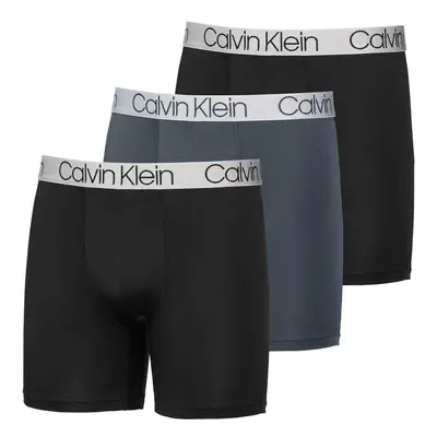 Calvin Klein Mens Pack Chromatic Microfiber Boxer Briefs (Black/Grey