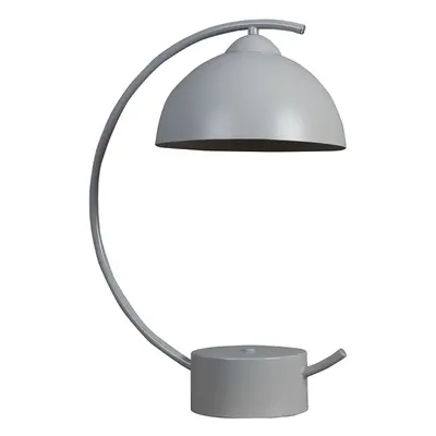 Lua Cool Grey Metal E14 Curve Table Lamp