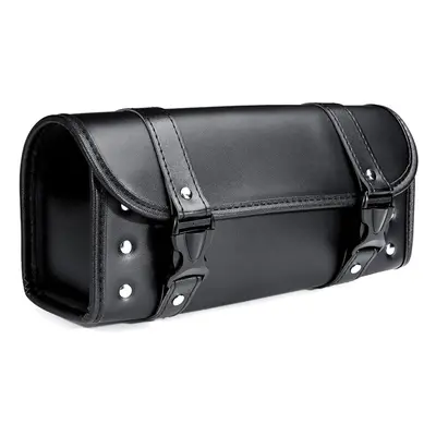 Universal Motorcycle Front PU Leather Fork Tool Bag Saddlebags Pouch Luggage