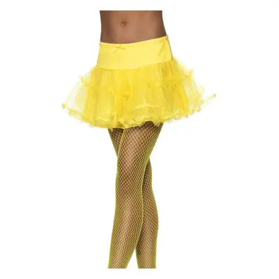 Smiffys Tulle Petticoat, Neon Yellow, One Size