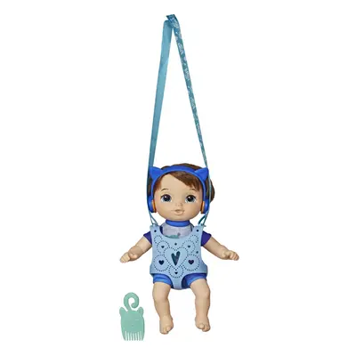 Baby Alive Littles Carry N Go Squad Little Matteo Brown Hair Boy Doll Carrier Accessories Toy fo