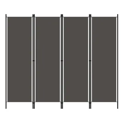 vidaXL 4-Panel Room Divider Anthracite 200x180 cm Partition Screen Separator