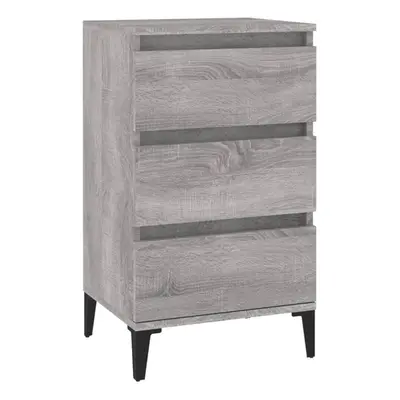 (grey sonoma) vidaXL Bedside Cabinet Side Table Nightstand Telephone Stand Engineered Wood